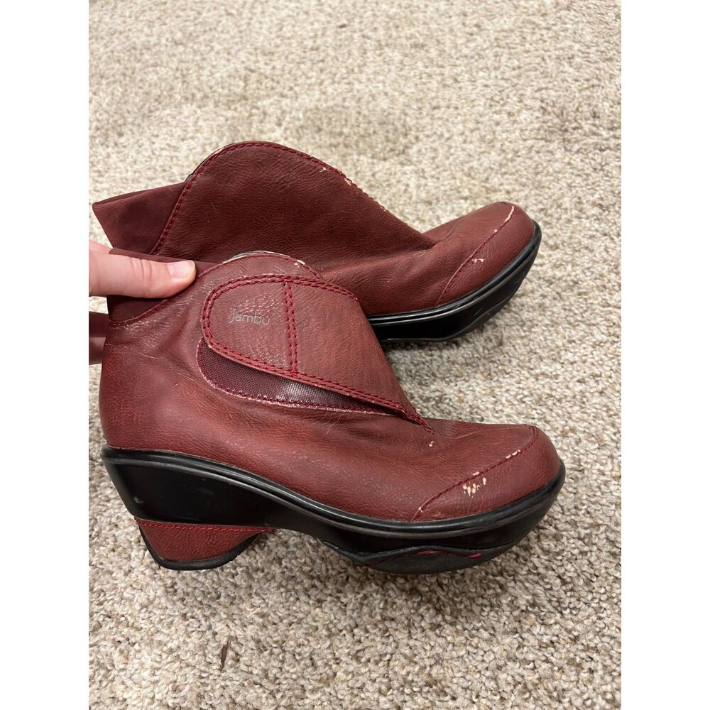 Jambu Leather Platform Wedge Boots Size 6M